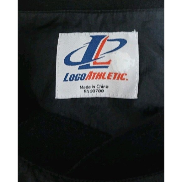 Logo Athletic Eagles Castrol Pullover Windbreaker Men’s XL Black V-Neck VTG - Picture 8 of 9